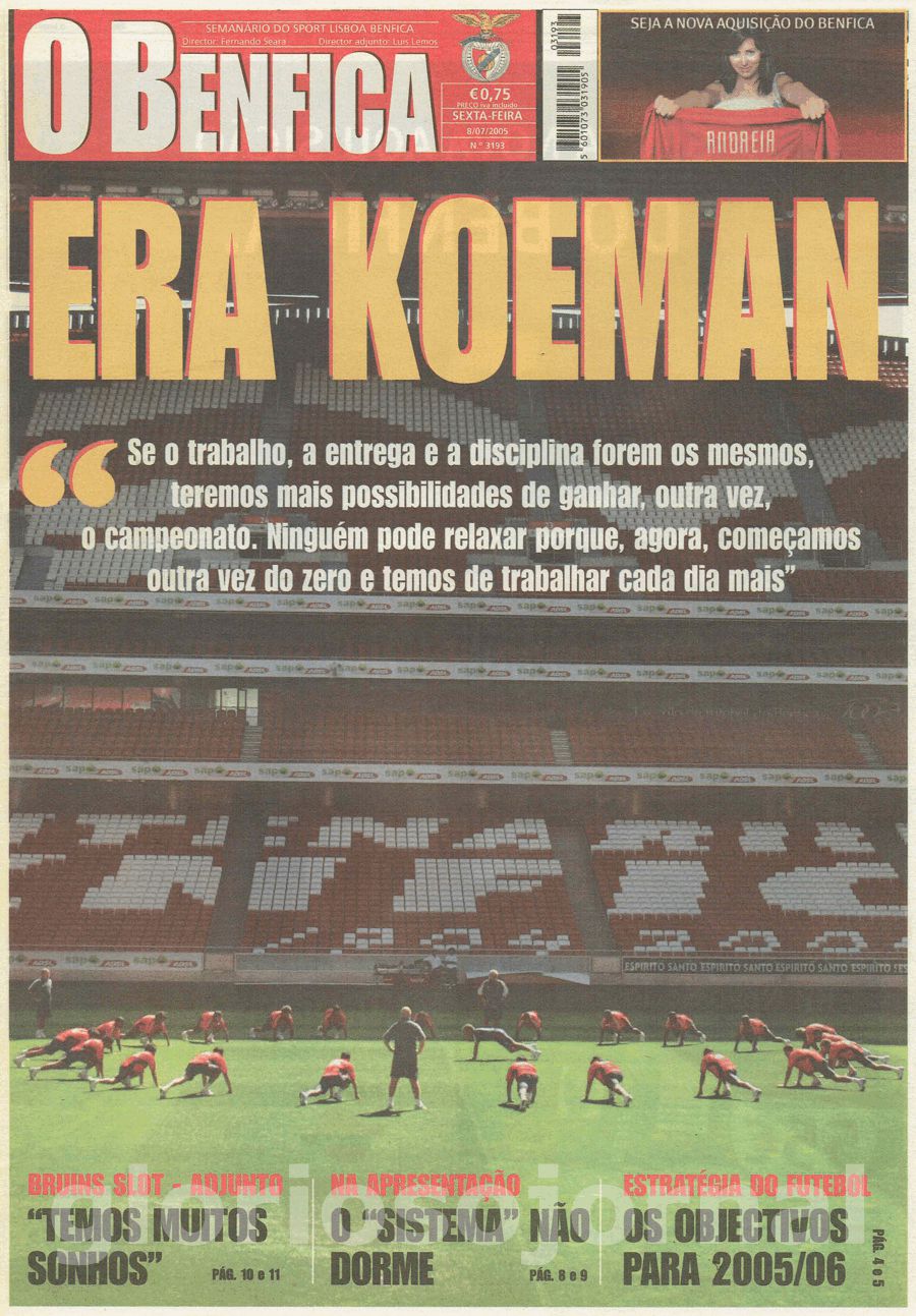 jornal o benfica 3193 2005-07-08